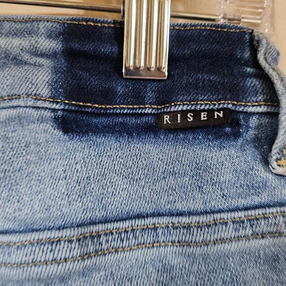 Women's Straight Leg Jeans - Blue - Picture 3 of 9